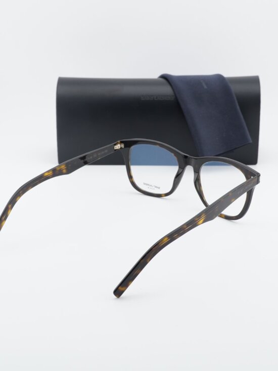 Saint Laurent SL286 SLIM 002 Square Eyeglasses – Havana 50mm main image 4